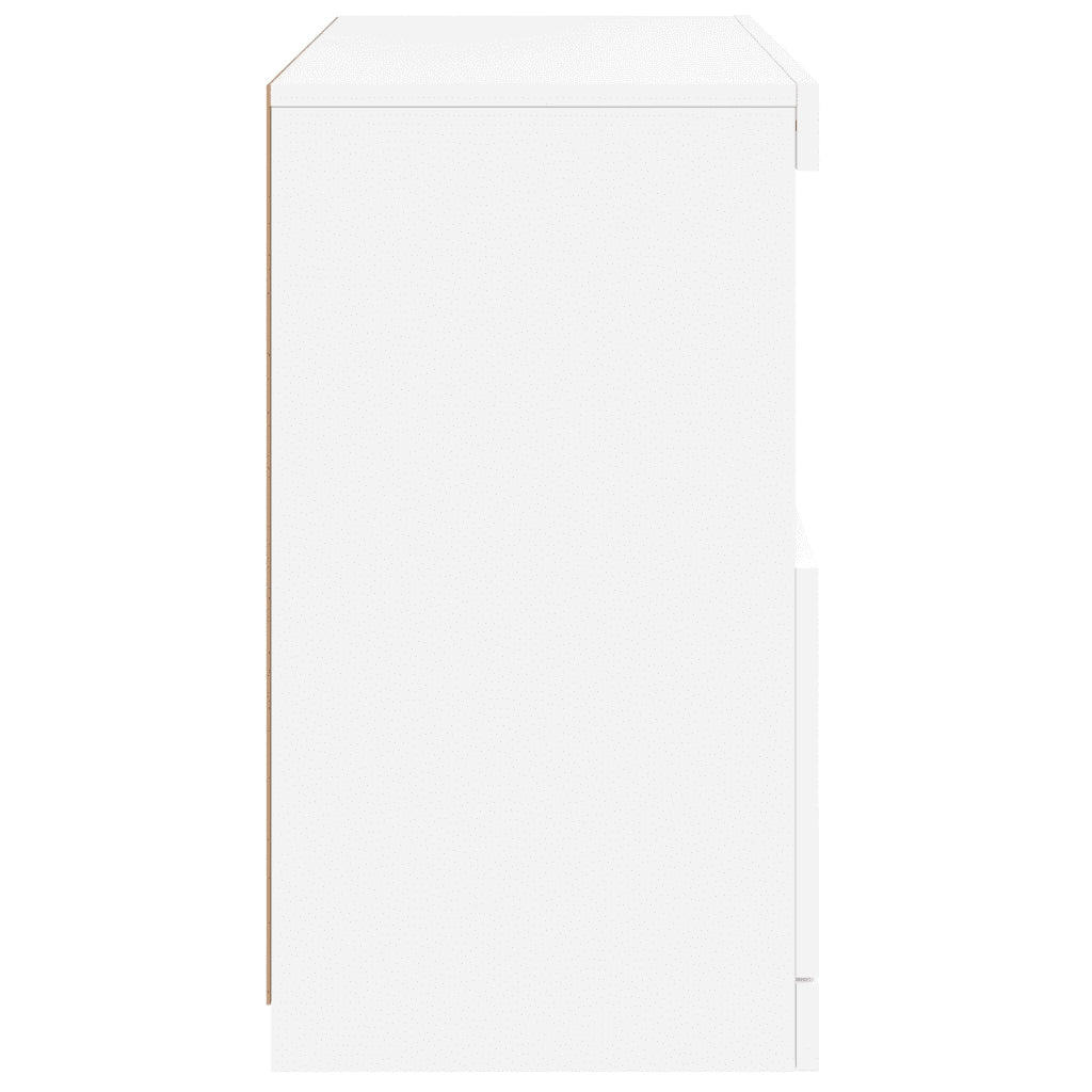 Credenza con Luci LED Bianca 60x37x67 cm 836651