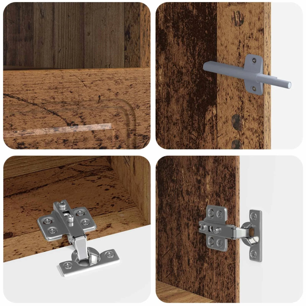 Mobile TV LED a 5 pezzi Legno antico Legno ingegnerizzato 3417012