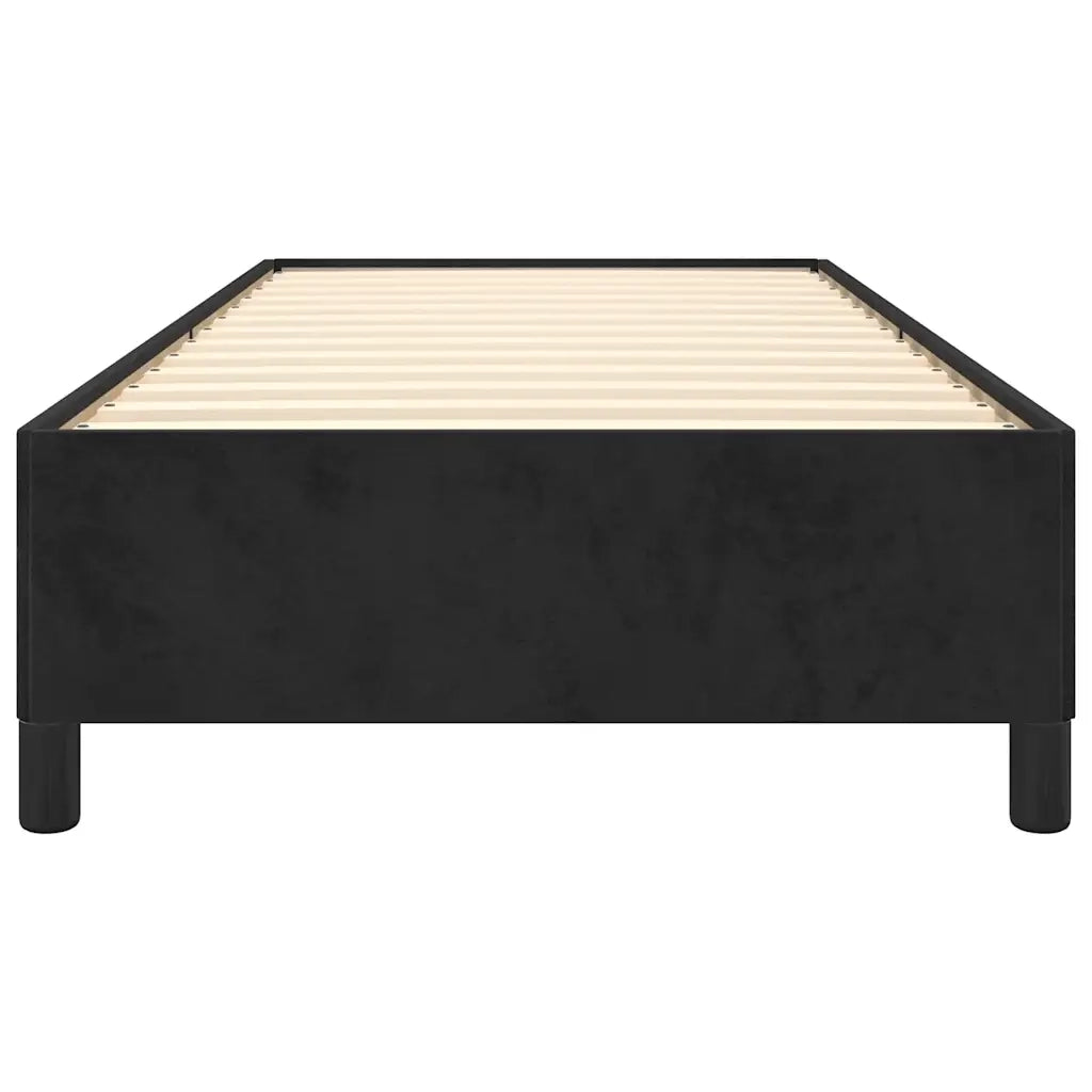 Giroletto senza Materasso Nero in Velluto King Misura Singola 355758