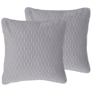 Set di 2 Cuscini decorativi motivo Grigio Rettangolare 45 x 45 cm Accessori decorativi moderni Tradizionali