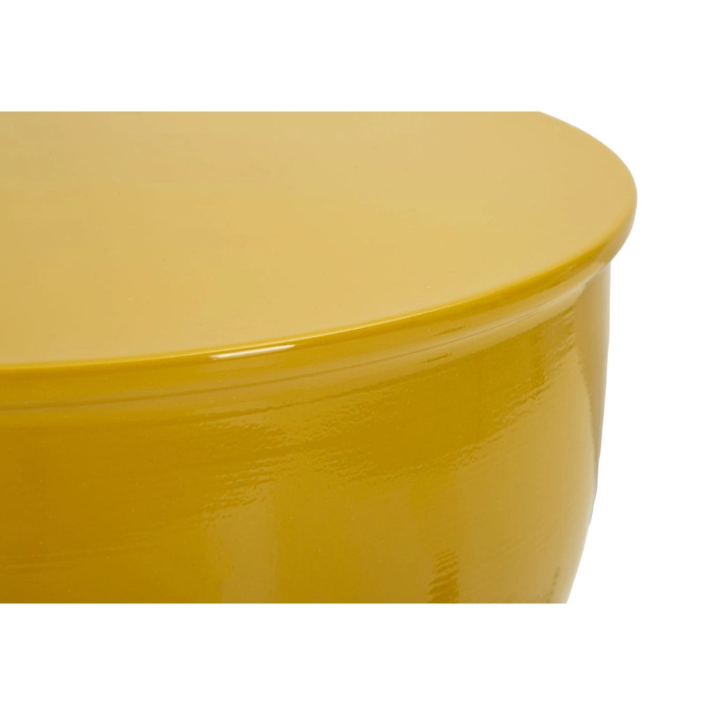 Tavolino VKH1077, Giallo, Metallo, 31x31x46 cm