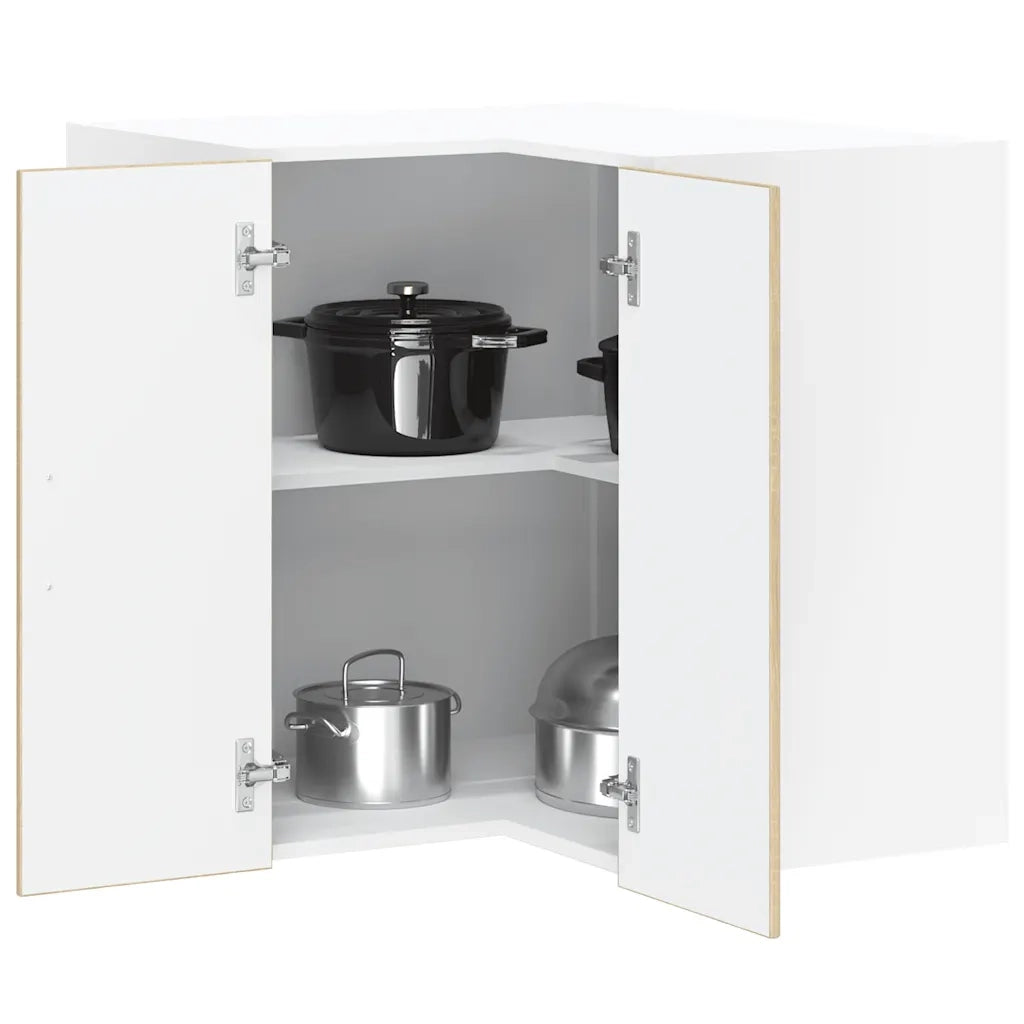 Pensile da Cucina ad Angolo-Mobile Cucina da Parete Lucca Rovere Sonoma in Truciolato