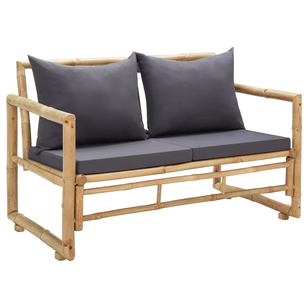 Panca da Giardino con Cuscini 115 cm in BambÃ¹ cod mxl 41366