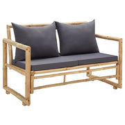 Panca da Giardino con Cuscini 115 cm in BambÃ¹ cod mxl 41366