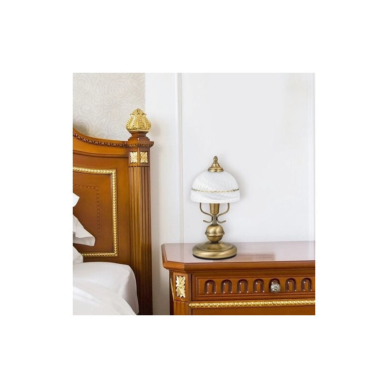 Lampada da tavolo classica vetro bronzo E14 Flossi 8812 Rabalux