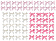 Set di 60 Punti di Maglia Rosa in Satin per Regali