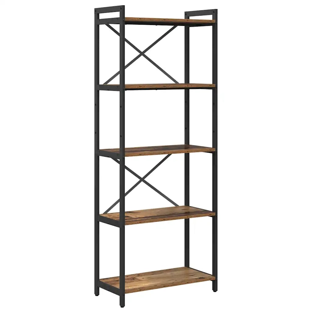 Libreria-Scaffale per Libri-Mobile di Stoccaggio Legno vecchio 60 x 30 x 155 cm Legno multistrato