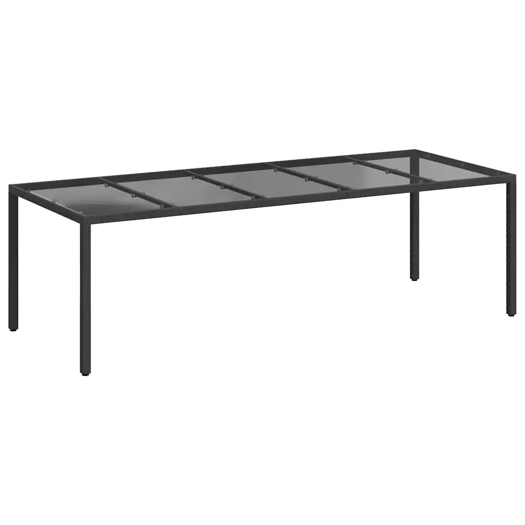 Tavolo da Giardino Nero Puro 250 x 100 x 75 cm polyrattan 362554