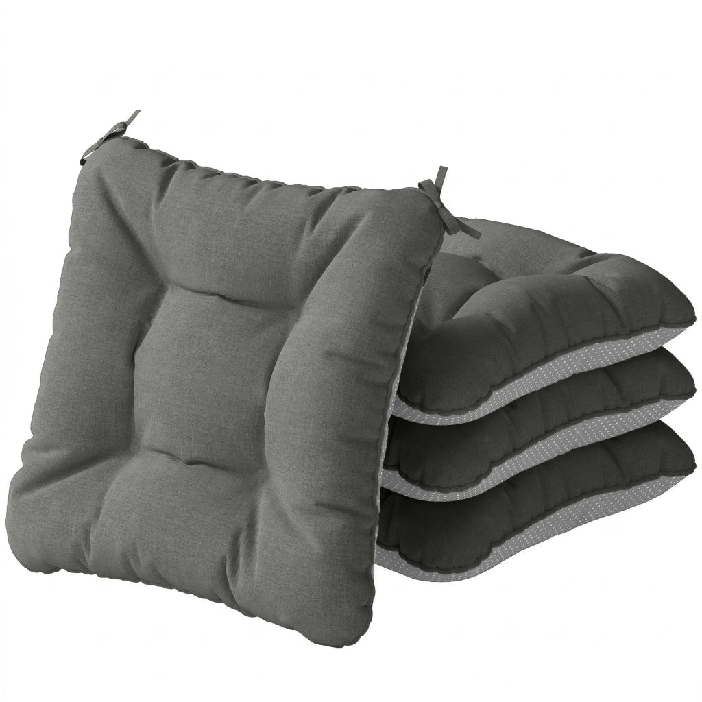 Cuscini per Sedie da Giardino ¨C ZephMum ¨C Grigio Scuro 39,5x39,5x10 cm