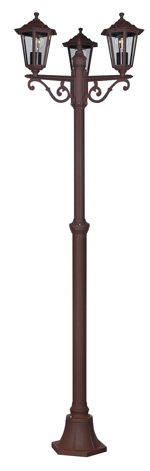 Lampione da Esterno Attacco E27 in Alluminio Ruggine