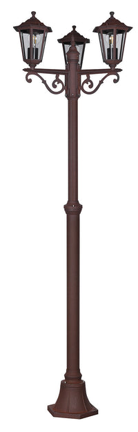 Lampione da Esterno Attacco E27 in Alluminio Ruggine