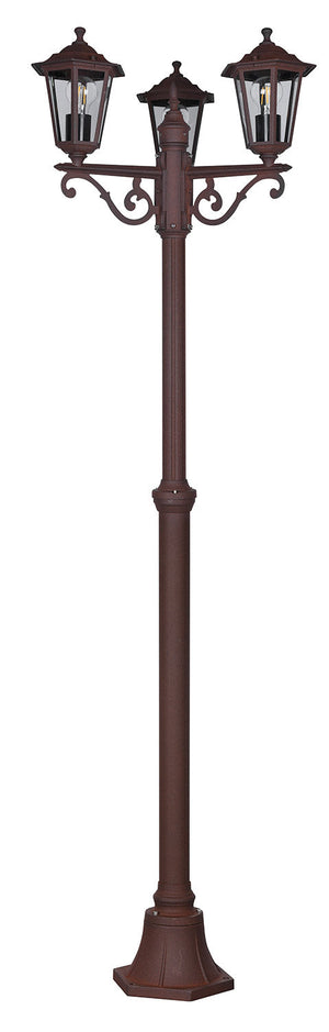 Lampione da Esterno Attacco E27 in Alluminio Ruggine