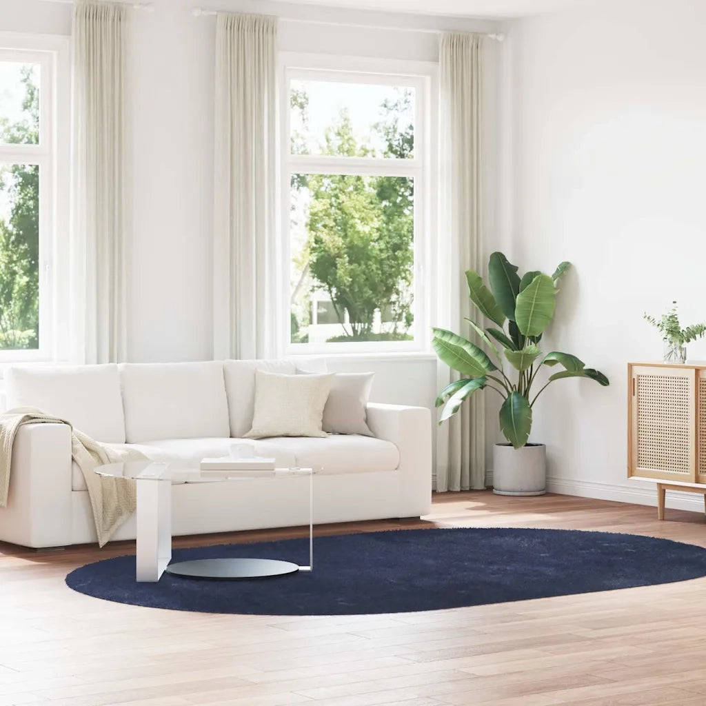 Tappeto Shaggy a Pelo Lungo NAVARRA Blu Marino 300x200 cm 4102939