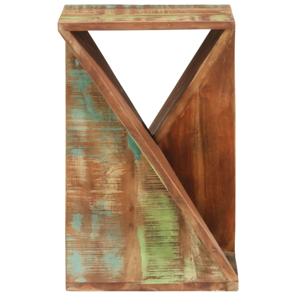 Tavolino 35x35x55 cm in Legno Massello di Recupero cod mxl 8203