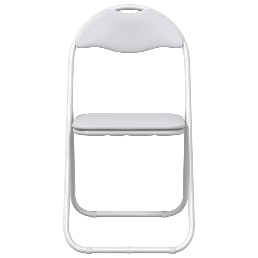 Sedia pieghevole 8 pcs Bianco 48 x 43,5 x 81 cm Pelle Sintetica