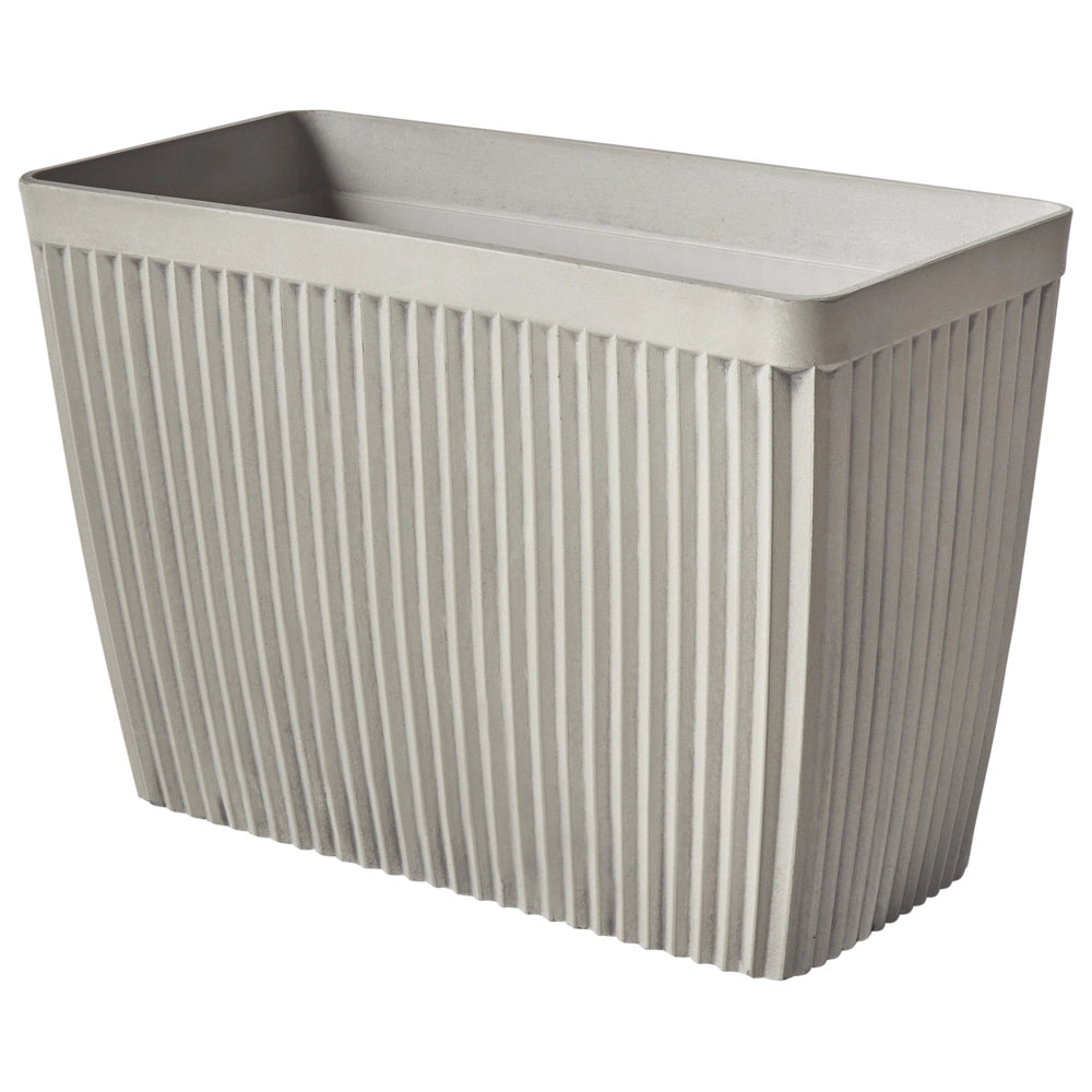 Vaso rettangolare di pietre miste in poliresina beige 58 x 28 cm interni ed esterni