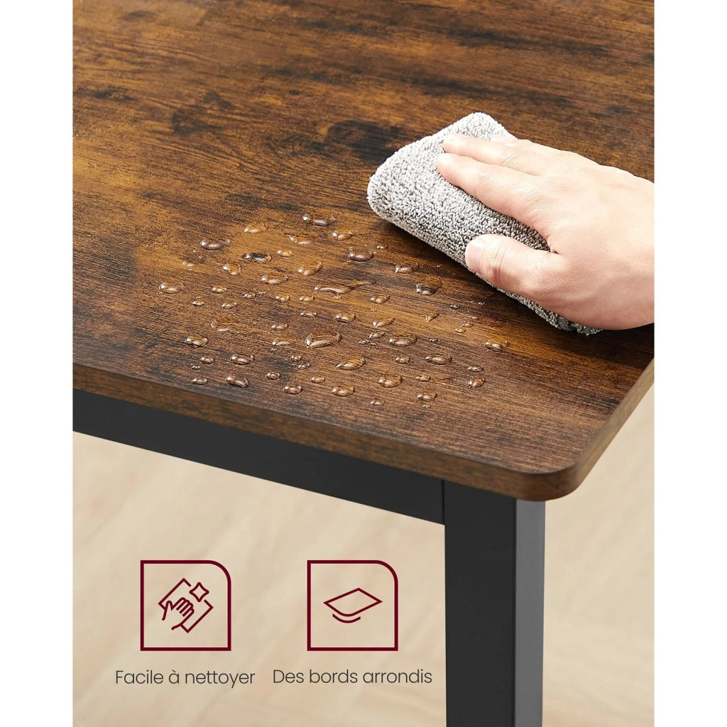 Tavolo da bar tavolo da cucina 70 x 110 x 77 cm tavolo da pranzo per 4 persone tavolo da soggiorno scrivania per sala da pranzo cucina stile industriale marrone 12_0007578