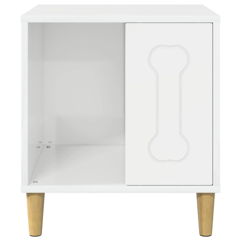 Cuccia per cani Bianco Lucido 44 x 42 x 49 cm Legno multistrato