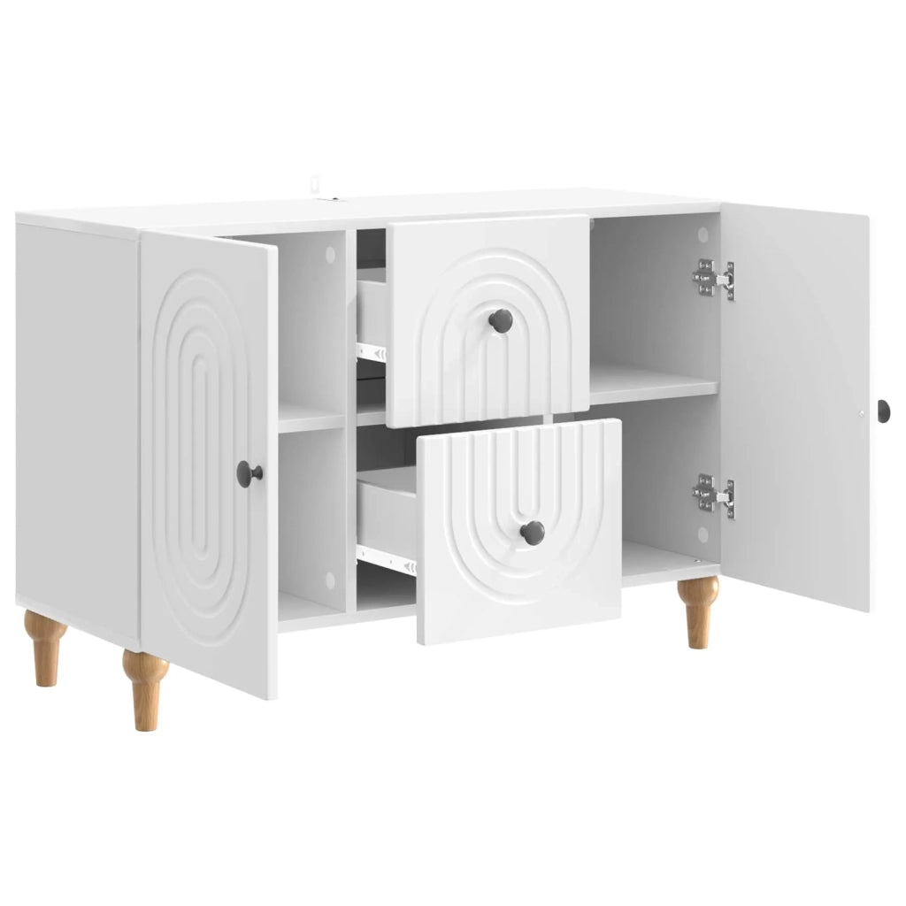 Mobile TV Bianco Lucido 89 x 34,5 x 60 cm Legno ingegnerizzato