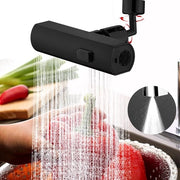 Nuova cascata-vasca da cucina, 3-in-1 360° rotazione cascata vasca da cucina 3-funzione getto d'acqua sbriciolatrice testa di spruzzo lavabo idropulitore a risparmio d'acqua per vasca da cucina (nero)
