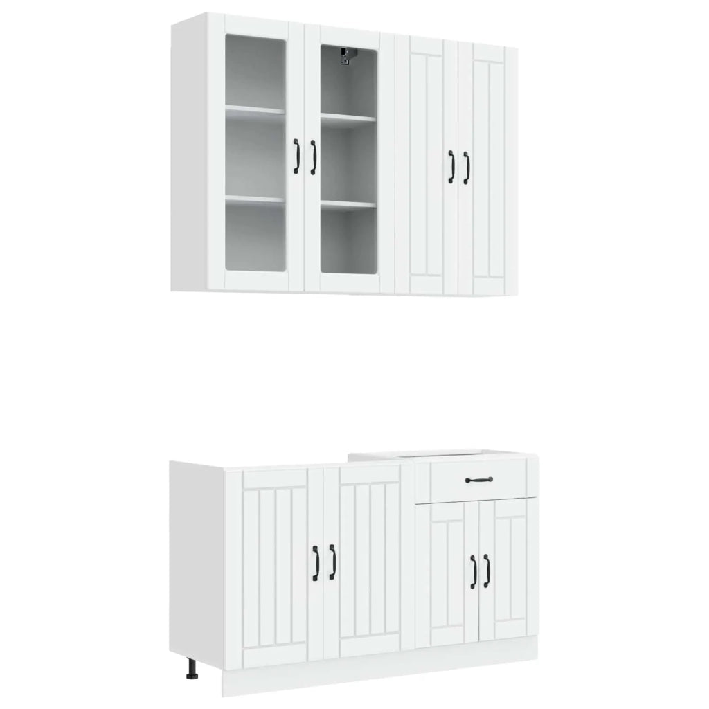 Unità Cucina LUCCA 4 pcs Bianco Legno ingegnerizzato 3438325