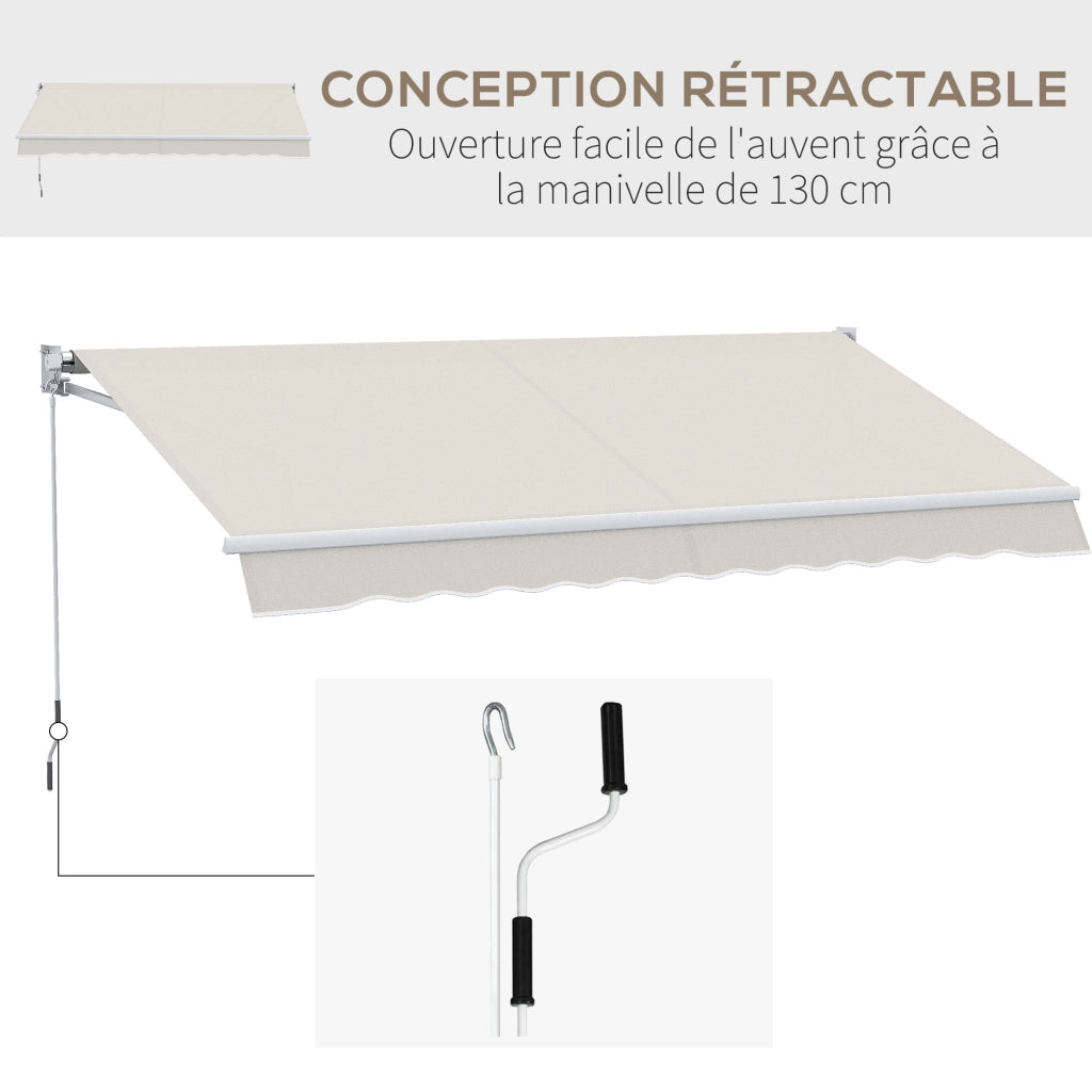 Tenda da esterno retrattile 200x250 cm ¨C zephmum ¨C crema, impermeabile, anti-UV