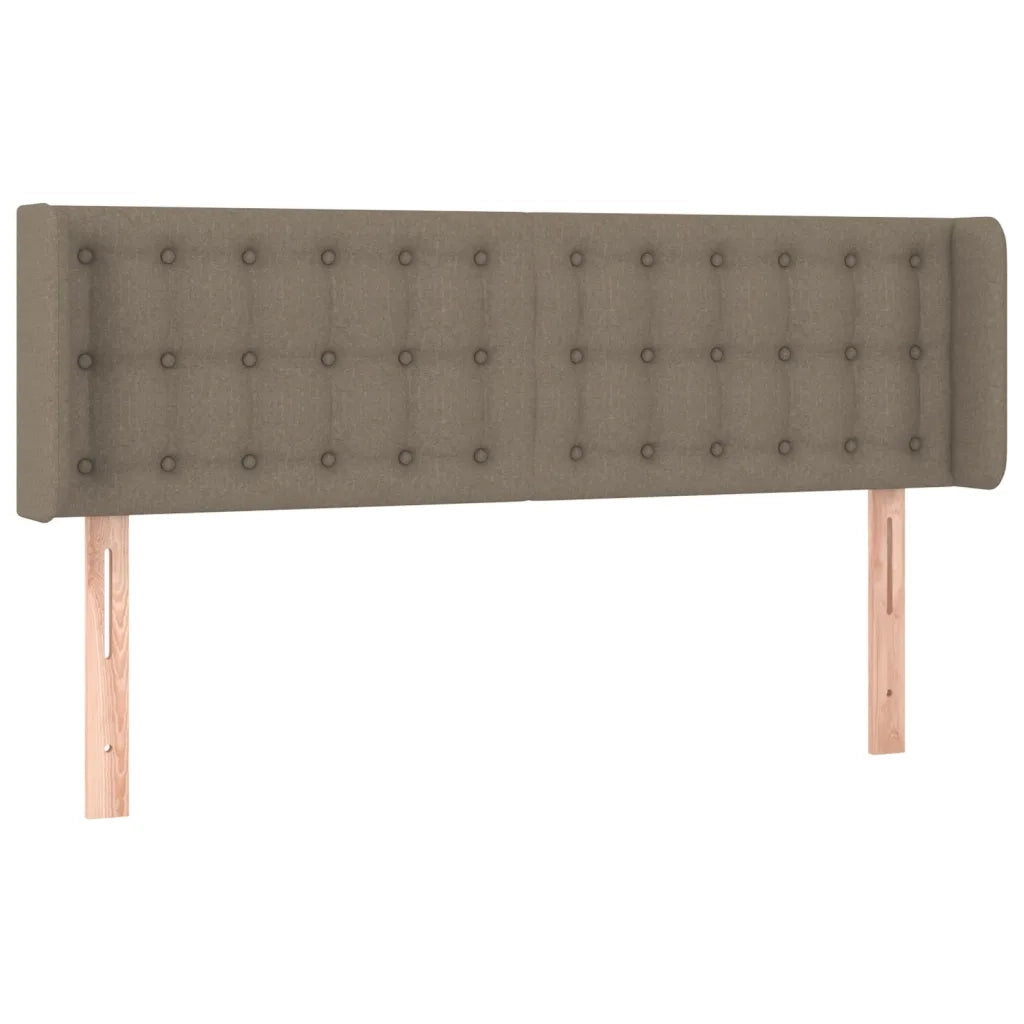 Testiera ad Orecchio Tortora 147x16x78/88 cm in Tessuto