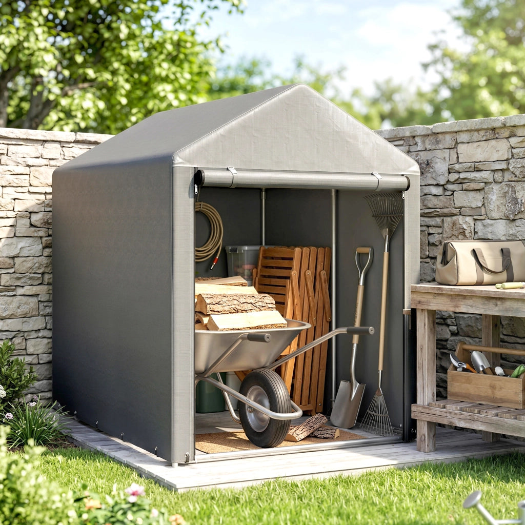 Capanno da Giardino ¨C zephmum ¨C Grigio Chiaro 120x179x165cm