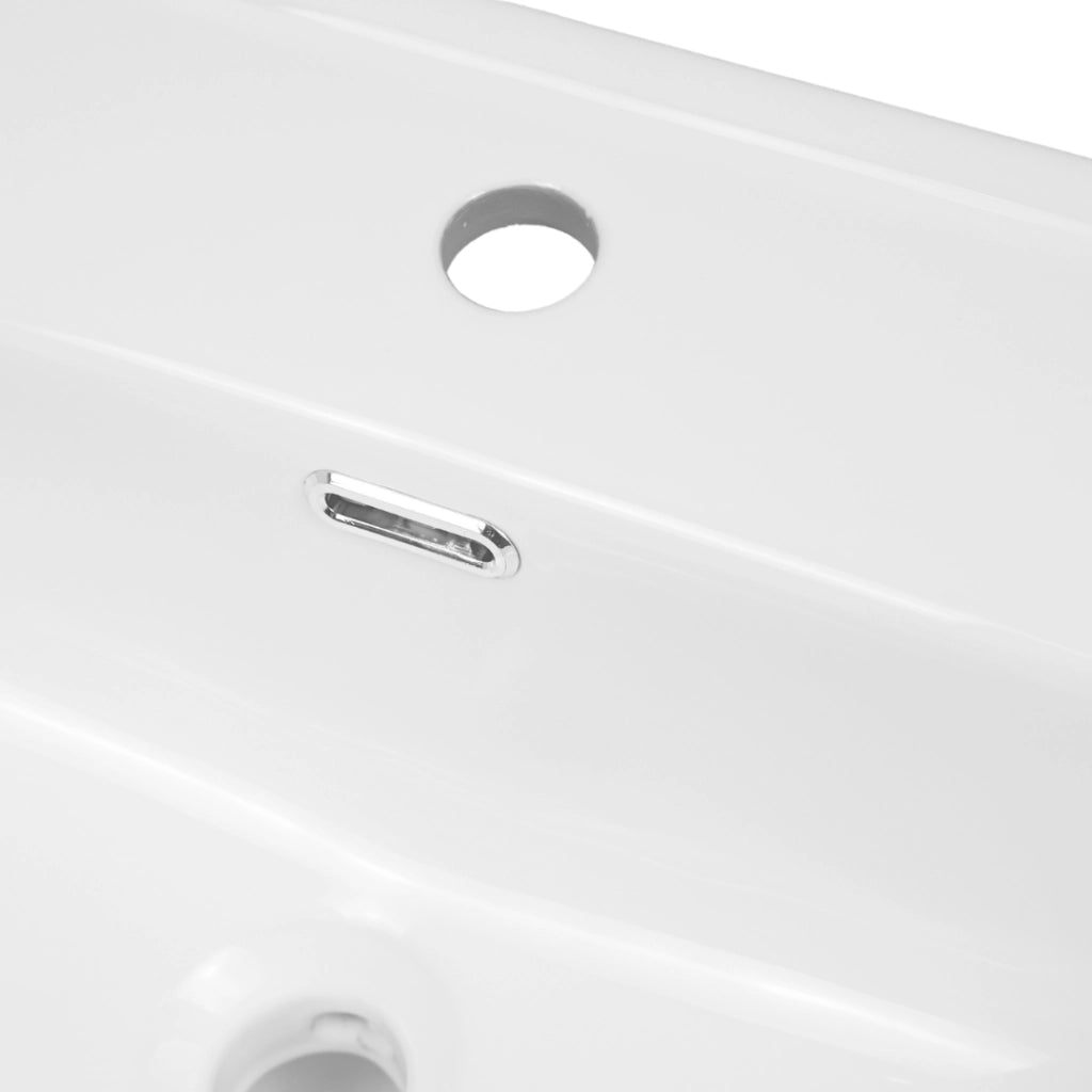Lavabo ad incasso in ceramica bianco lucido per mobili bagno *** misure 61x46 cm, confezione 1