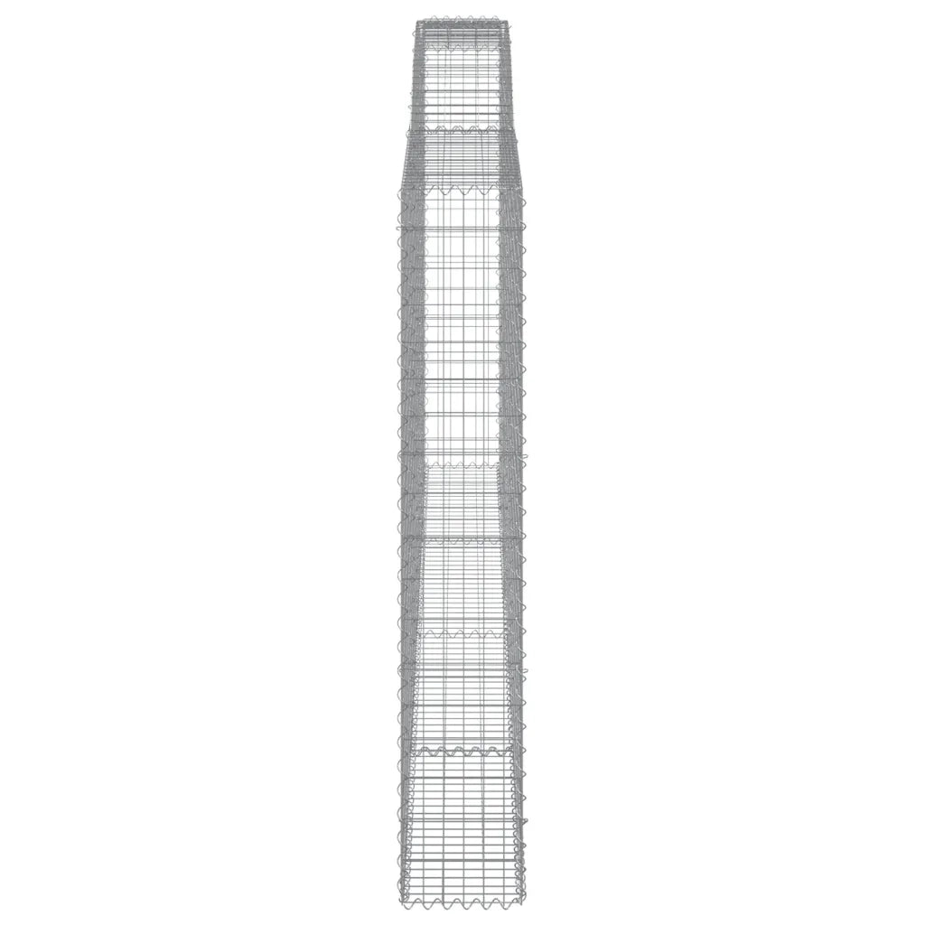 Cesti Gabbioni ad Arco 2 pz 400x30x180/200 cm Ferro Zincato 3146918