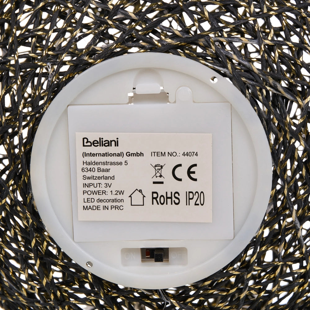 Set di 2 luci LED decorative per interni Accessori LED Illuminazione Carta Nera