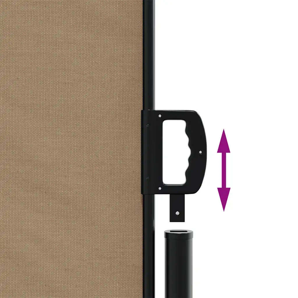 Tenda da Sole Laterale Retrattile Tortora 100x600 cm 4004589