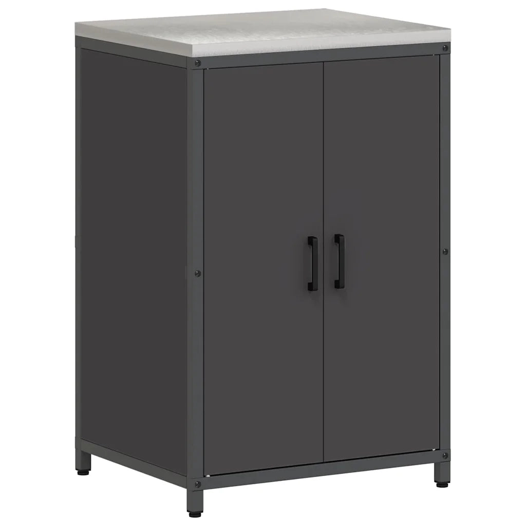 Stoccaggio in cucina con porta Nero 60 x 50 x 92 cm Acciaio