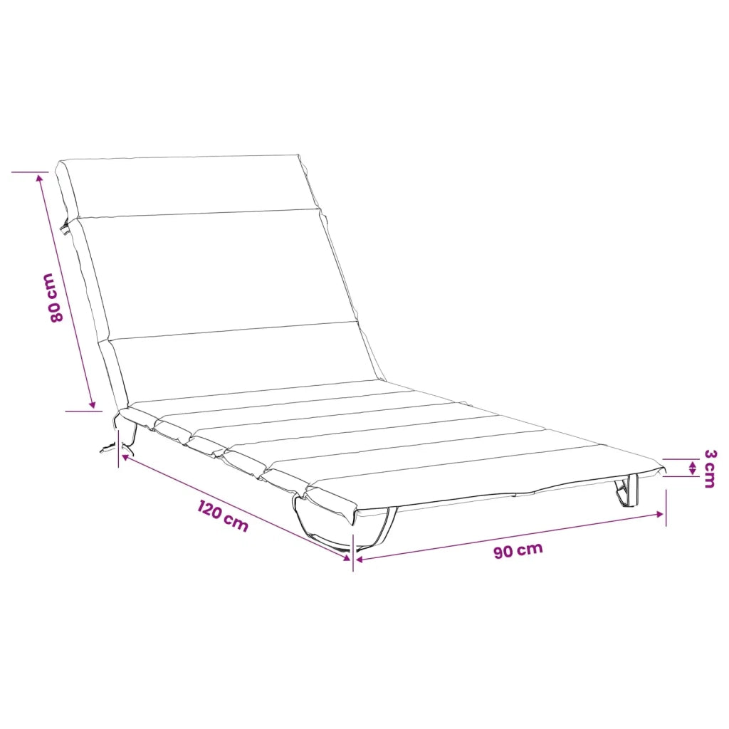 Cuscino per Lettino GEMERT 100% Poliestere Antracite 948596