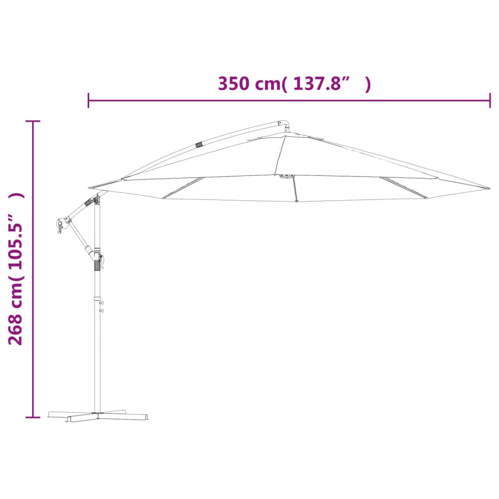 Ombrellone mobile da giardino a sbalzo 3,5 m blu 02_0008603