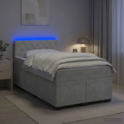 Letto box spring con materasso Grigio Chiaro 120 x 200 cm 3453113