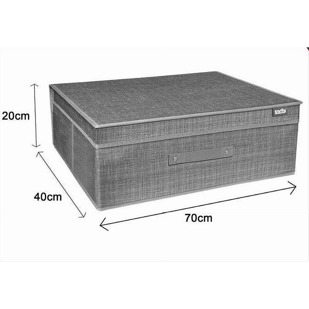 Trade Shop - Box Scatola Salvaspazio Portatutto Contenitore Organizer 70 X 40 X 20 Cm 69697 -