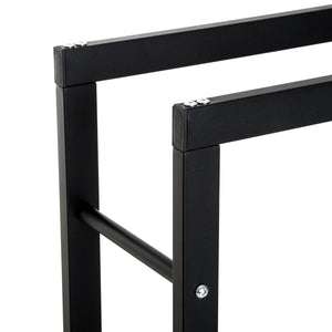 Portalegna Legnaia in Ferro 60x25x100 cm da Interno Max 100Kg  Nero