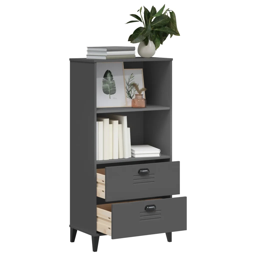 Libreria VIKEN Grigio Antracite 60x35x123 cm Legno Multistrato 374949