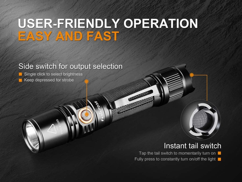 Torcia LED FENIX PD35R 1700 lumen 353 metri