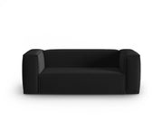 Cosmopolitan Design - Divano "Mackay" 2 posti in velluto nero 