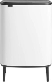 Contenitore di Rifiuti a Doppio Cassetto Bianco 1 (60L)