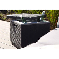 Tavolino Portaghiaccio da Giardino 55x55x39 cm in Resina Keter Ice Cube Antracite