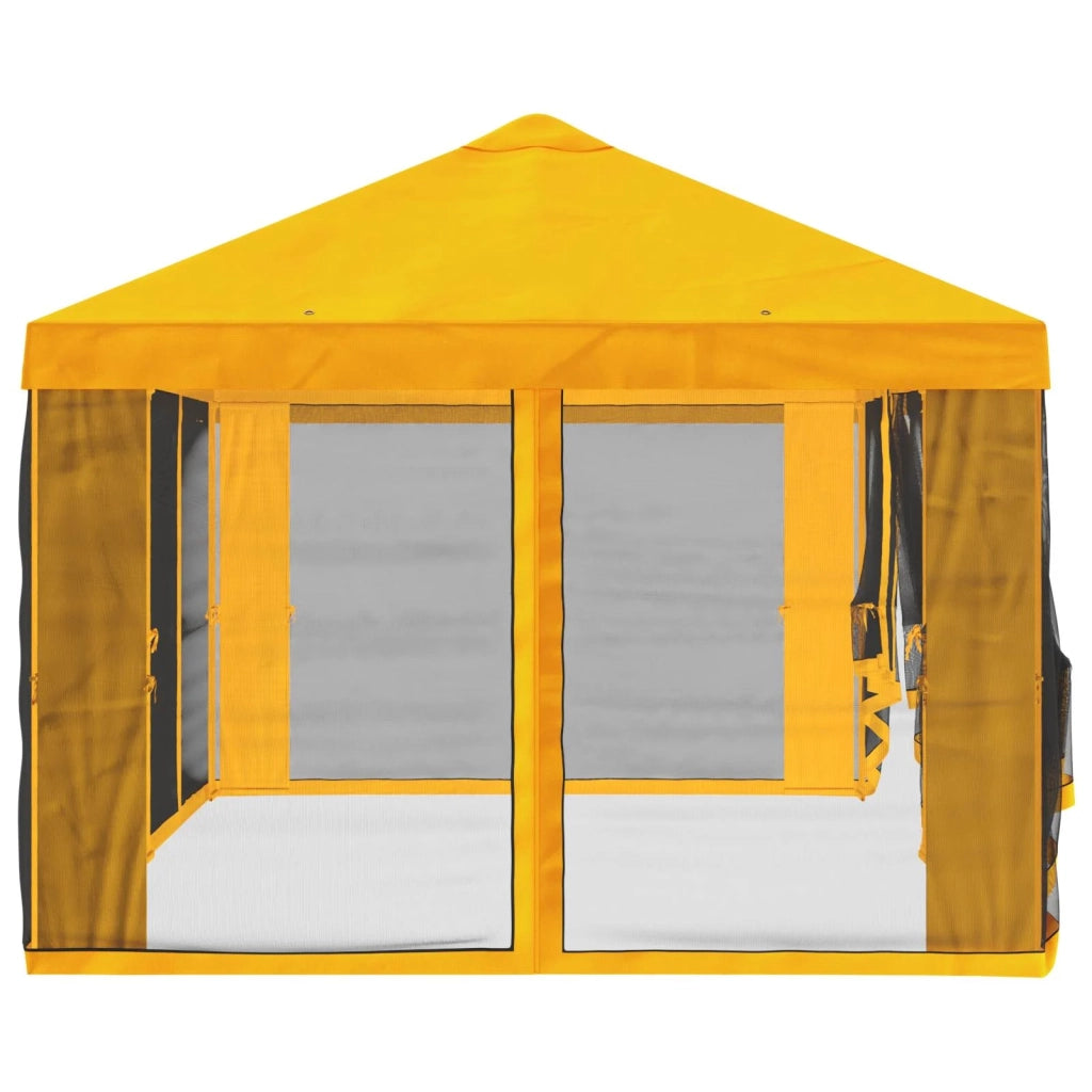 Copertura Gazebo con Pareti Laterali Giallo 600,5 x 300,5 cm 900442