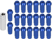 Viti a sezione circolare 20 pezzi M14x1.5 filo 2in altezza viti a sezione circolare in alluminio 7075-T6 con foro attraverso e chiusura a vite (blu)