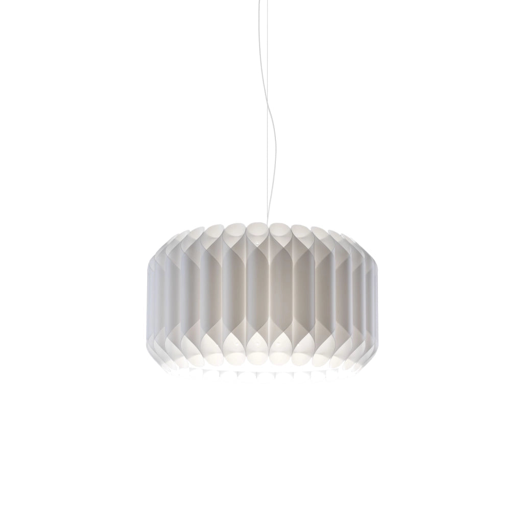 Sospensione Moderna Louise Polilux ® Bianco E Metallo Cromo 1 Luce E27