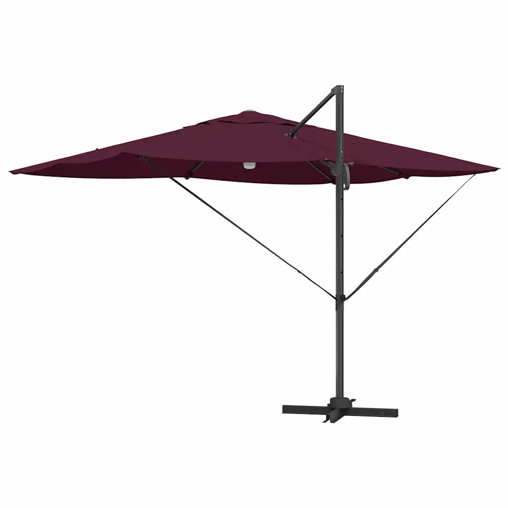 Ombrellone-Ombrello da giardino balcone Rosso Bordeaux 351 x 250 x 253 cm