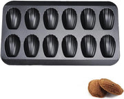 Muffiniera in Silicone - Progettata per la Preparazione di Dolci a Guscio per Farcire i Cibi in Modo Divertente (Nero)