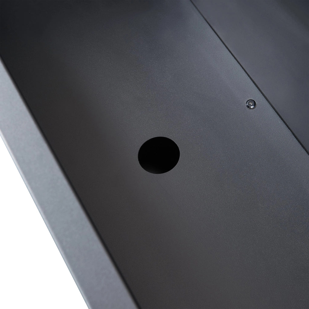 Contenitore per fiori/mobili 82 x 90 x 30 cm acciaio zincato nero 03_0008958