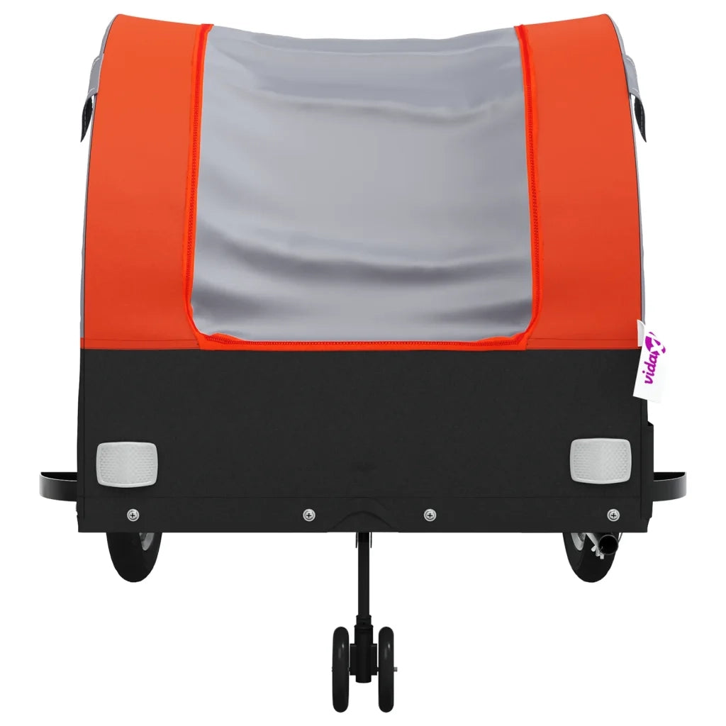 Rimorchio da Bici Nero e Arancione 45 kg in Ferro CFW5986344